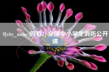 府谷回看：全国中小学生消防公开课
