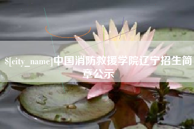 府谷中国消防救援学院辽宁招生简章公示