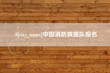 府谷中国消防救援队报名