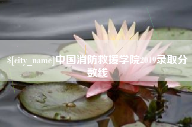 府谷中国消防救援学院2019录取分数线