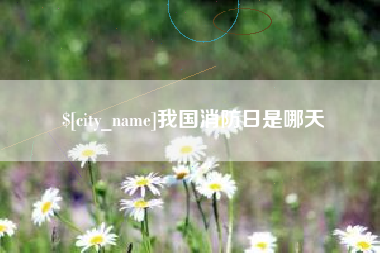 府谷我国消防日是哪天