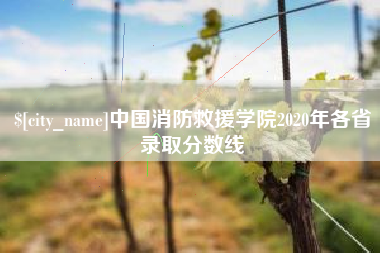 府谷中国消防救援学院2020年各省录取分数线