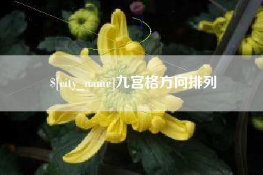 府谷九宫格方向排列