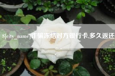 府谷诈骗冻结对方银行卡,多久返还