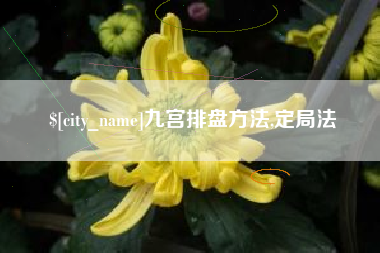 府谷九宫排盘方法,定局法