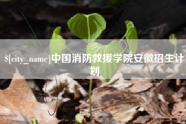 府谷中国消防救援学院安徽招生计划