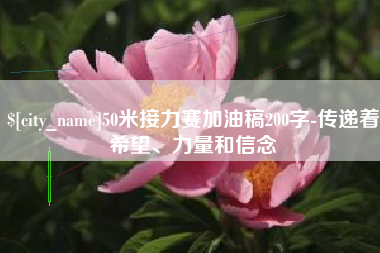 府谷50米接力赛加油稿200字-传递着希望、力量和信念