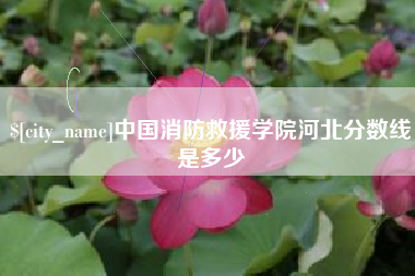 府谷中国消防救援学院河北分数线是多少