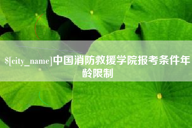 府谷中国消防救援学院报考条件年龄限制