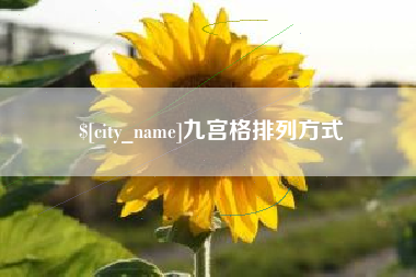 府谷九宫格排列方式