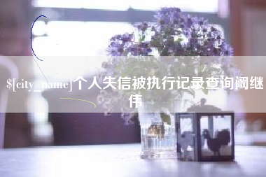 府谷个人失信被执行记录查询阚继伟