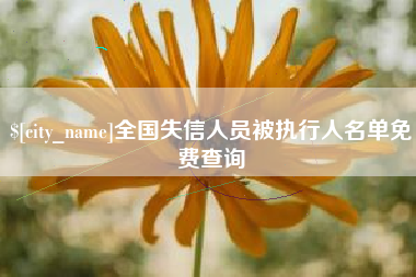 府谷全国失信人员被执行人名单免费查询