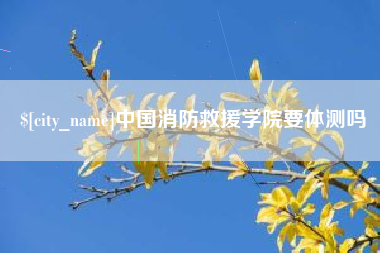 府谷中国消防救援学院要体测吗