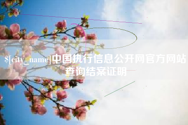 府谷中国执行信息公开网官方网站查询结案证明