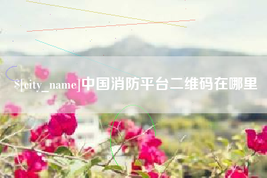 府谷中国消防平台二维码在哪里