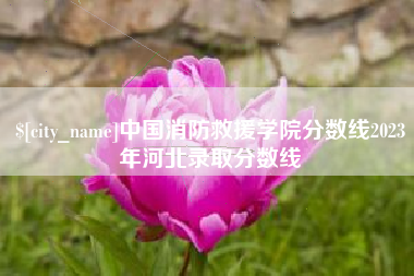 府谷中国消防救援学院分数线2023年河北录取分数线