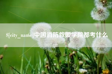 府谷中国消防救援学院都考什么