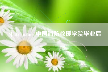 府谷中国消防救援学院毕业后