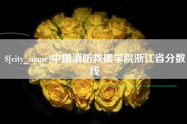 府谷中国消防救援学院浙江省分数线