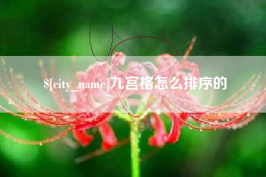 府谷九宫格怎么排序的