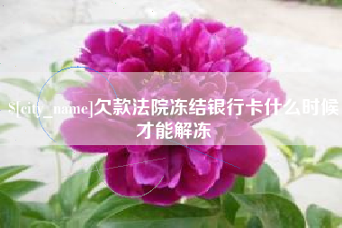 府谷欠款法院冻结银行卡什么时候才能解冻