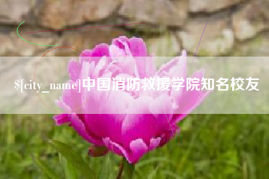 府谷中国消防救援学院知名校友