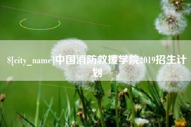 府谷中国消防救援学院2019招生计划