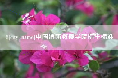 府谷中国消防救援学院招生标准