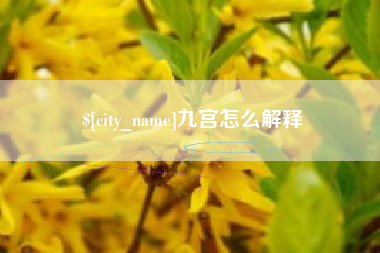 府谷九宫怎么解释