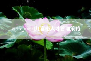 府谷九宫格人才管理策略