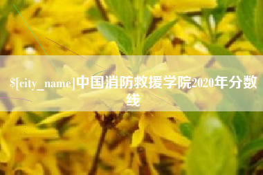 府谷中国消防救援学院2020年分数线