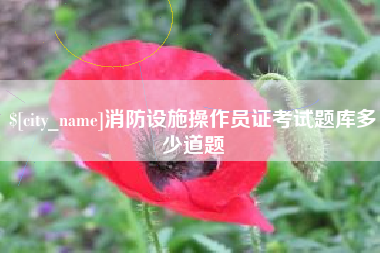 府谷消防设施操作员证考试题库多少道题