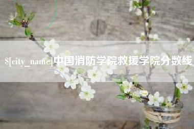 府谷中国消防学院救援学院分数线